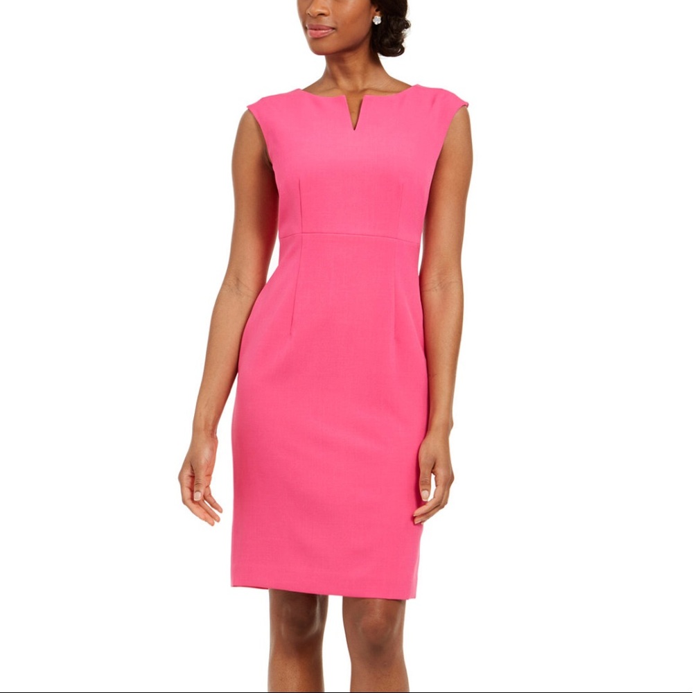 Kasper Pink Sleeveless Crepe Dress
